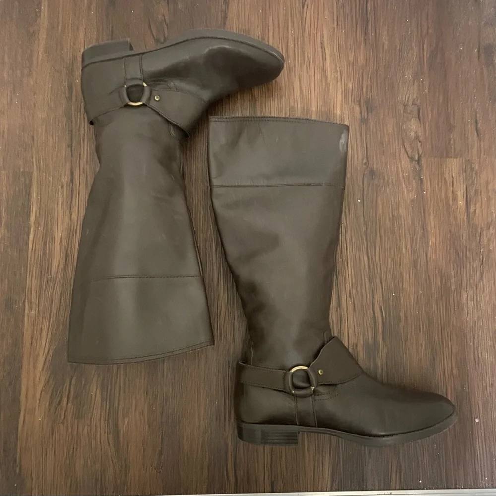 Lauren Ralph Lauren Sulita Harness Riding Boot Brown 9 M - Picture 9 of 14